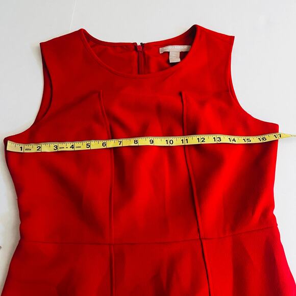 Banana Republic Sleeveless Sheath Dress Suze 6 Petite 6P Red - Picture 4 of 6